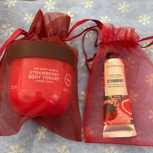 NWOT - Bundle The Body Shop strawberry body yogurt and hand cream